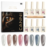 CANNI cat-eye nail polish kit with magnetic colors for shifting light effects