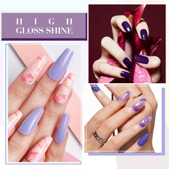 CANNI dark purple gel polish adds dramatic shade for nail art