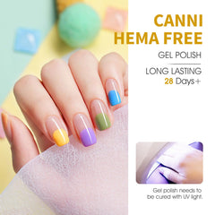 CANNI blue gel polish bottle enables smooth professional looking nails