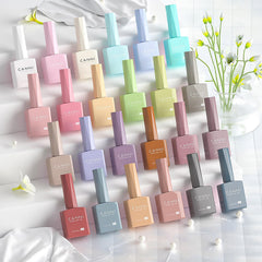 CANNI gel nail polish bottle close-up highlighting smooth self-leveling formula.