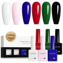 CANNI gel nail polish set white bottle shows true shade for precise DIY manicure.