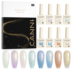CANNI glitter gel nail polish blue for vibrant, sparkling nails