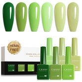 CANNI Green Olive bottle shows color for precise gel manicure planning.