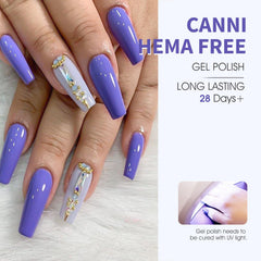 CANNI high-pigment gel polish provides rich coverage