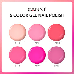 CANNI hot pink gel polish swatches reveal vibrant color options for nail designs