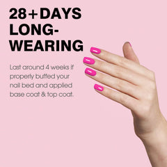 CANNI Hot Pink gel polish on nail with glossy, high-shine finish.