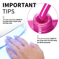 CANNI gel polish cured under UV lamp for durable color.