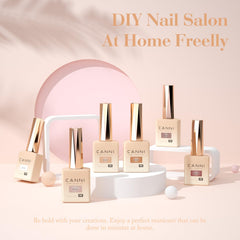 CANNI Jelly Gel color bottles reflect each shade for accurate color viewing.