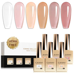 CANNI Jelly Gel set packaging front shows six colors for easy at home manicures.