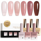 CANNI Jelly Gel set packaging with vibrant color bottles for easy color matching.