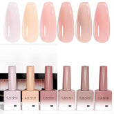 CANNI jelly polish color bottles show accurate shade for precise at-home manicures.