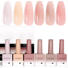 CANNI jelly polish color bottles show accurate shade for precise at-home manicures.