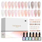 CANNI Jelly Nail Polish Set 30 Colors display shows versatile French manicure options