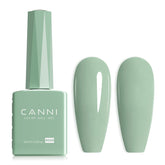 CANNI Light Green Gel Nail Polish sage bottle shows true color for at-home manicures.