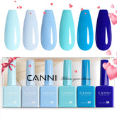 CANNI navy blue gel polish bottle with true color view for precise application