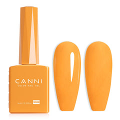 CANNI orange gel nail polish bottle view shows vibrant neon color for precise color selection.