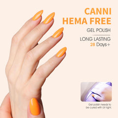 CANNI brush stroke demonstrates smooth, even application for bold color.