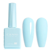 CANNI Pastel Blue gel polish bottle shows true shade for at-home manicures.
