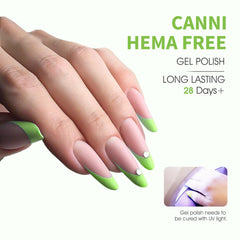 CANNI nail application scene demonstrates smooth, beginner-friendly gel polish