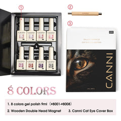 CANNI red glitter cat-eye gel polish for bold shimmer