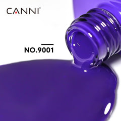 CANNI Royal Blue gel polish bottle cap close-up, highlighting secure packaging.