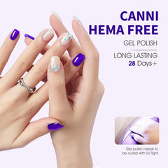 CANNI Royal Blue gel nail polish color swatch shows deep cobalt tone.