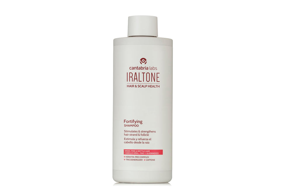 Cantabria Labs IRALTONE Fortifying Shampoo bottle front, ideal for energizing scalp care