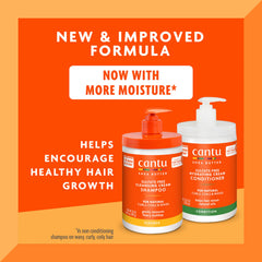Cantu Shea Butter conditioner bottle ready for deep hydration.