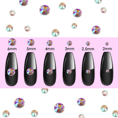 Canvalite flat back rhinestones with matte base for firmer adhesion.