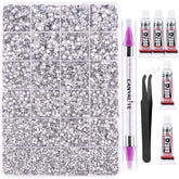 CANVALITE 2mm resin jelly rhinestones in 24-grid box for precise nail art