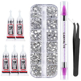 Canvalite rhinestones flat-back multipack in varied sizes for versatile nail art.