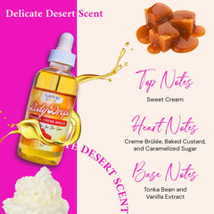 Canvas Beauty Body Drops Creme Brulee fast-absorbing finish close-up