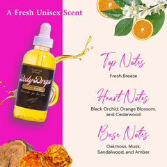Canvas Beauty Body Drops Siamo applied on skin on damp surface locks in moisture.