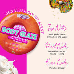 Canvas Beauty Body Glaze whipped cream texture; silky application for smooth skin.