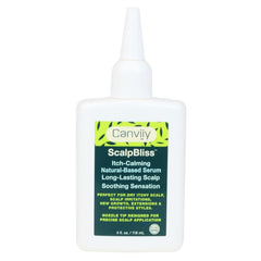 Canviiy ScalpBliss serum applying smoothly for instant itch relief and cooling.