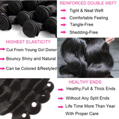 Caplina 18-inch body wave Brazilian virgin hair bundle with versatile styling
