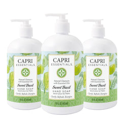 Capri Essentials hand soap liquid bottle pump enables easy daily cleansing at your sink