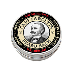 Captain Fawcett's Barberism Beard Balm 60ml bottle shown for premium grooming packaging