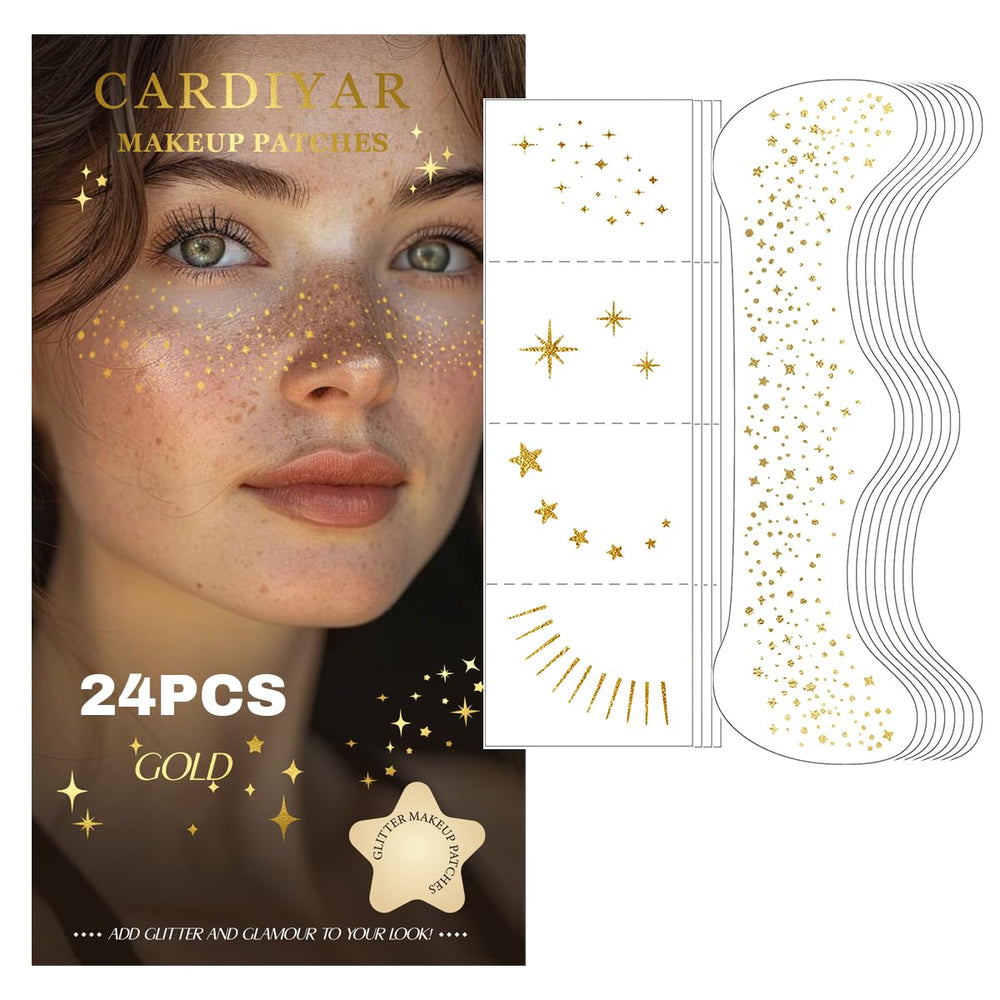 Cardiyar Glitter Freckles 24pcs patches for a sparkling, all-day glow.