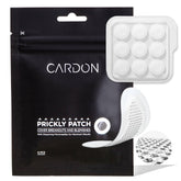 Cardon Microneedle Patches pack shot for nine-count box and compact packaging.