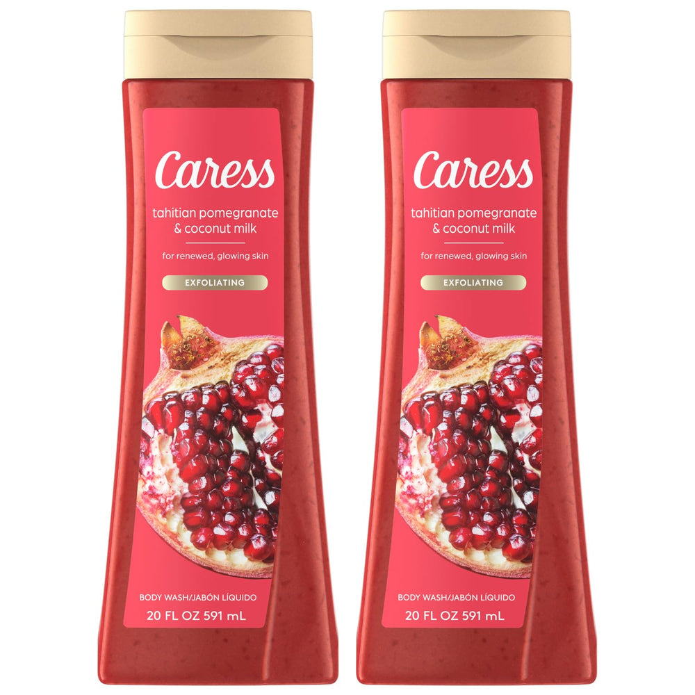 Caress Tahitian Pomegranate & Coconut Milk bottle for a hydrating daily cleanse.