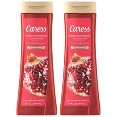 Caress Tahitian Pomegranate & Coconut Milk bottle for a hydrating daily cleanse.