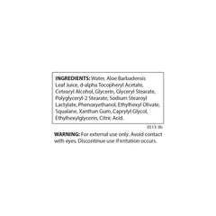 Carlson Key-E Cream label highlights organic aloe and vitamin E
