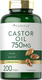 Carlyle Castor Oil 750mg bottle for daily wellness support