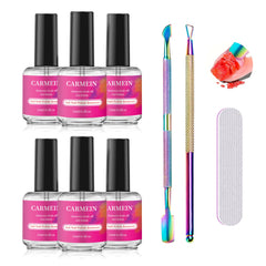 CARMEIN gel nail remover bottle closeup for professional use