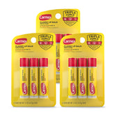 Carmex Classic Medicated Lip Balm Stick packaging shown for travel and on-the-go use.