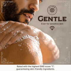 Carolina Castile Tobacco Vanilla label closeup highlights olive oil and cocoa butter ingredients.