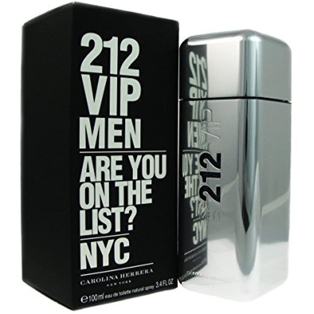 Carolina Herrera 212 VIP Men bottle front view for evening confidence