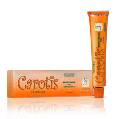 CAROTÏS Brightening Gel bottle close-up shows quick absorption for an even skin tone.