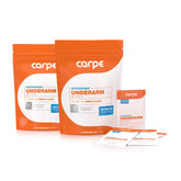 Carpe On-the-Go Wipes outer packaging for portable freshness on the move